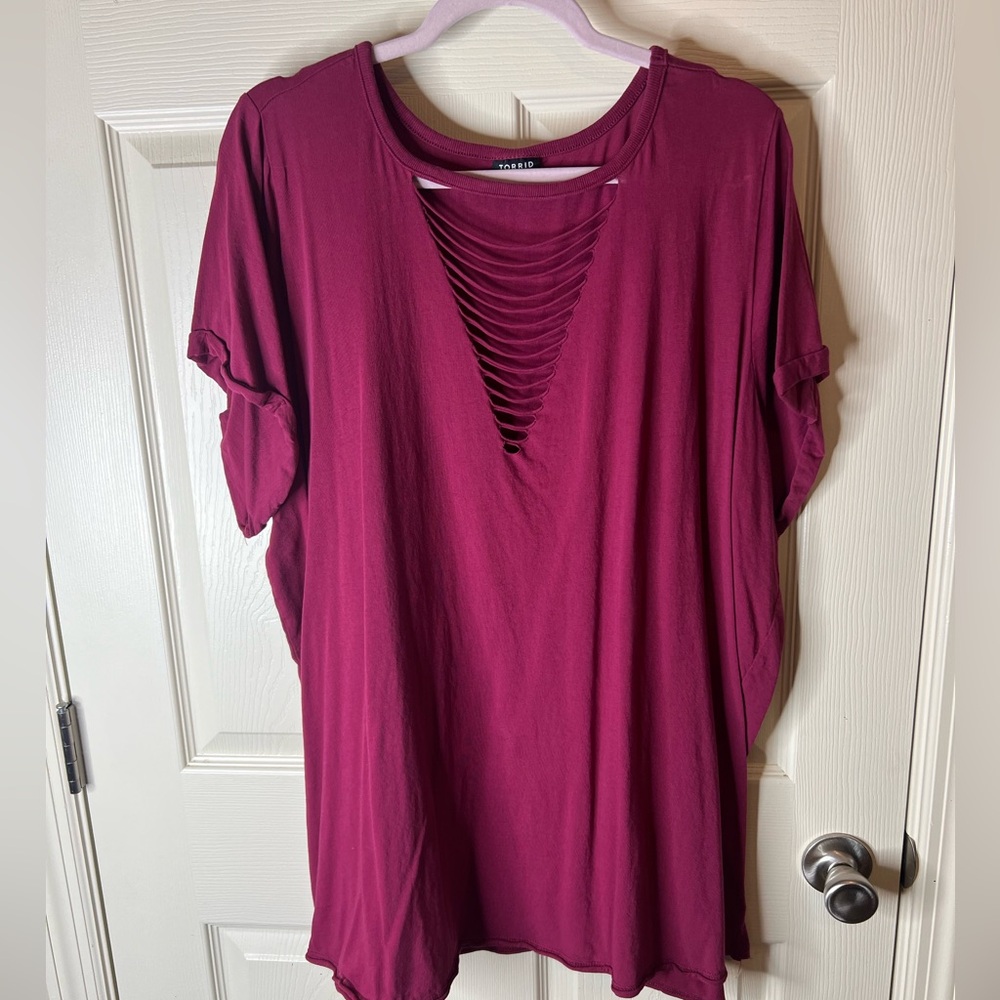 Burgundy Torrid Top size 4X